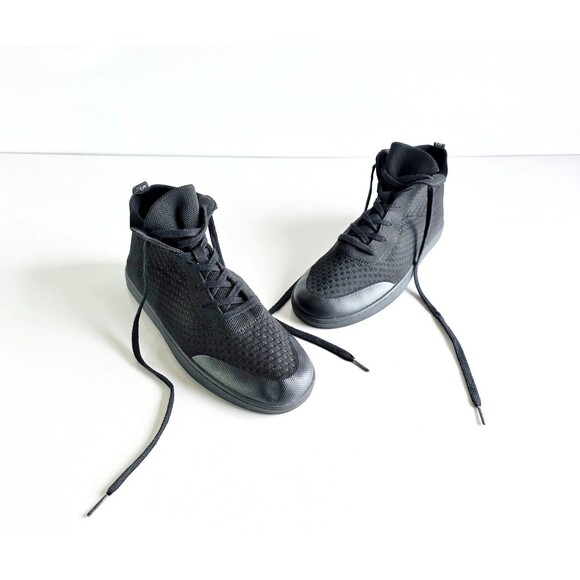 SUAVS Men\'s The Legacy High Top Sneakers Jet Black Sz 11 44 Lace Up Knit